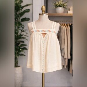 BANJARA EMBROIDERED KEYHOLE TOP